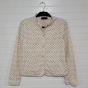 Piazza Sempione Size 46 Small Top Polka Dot 3D Knit Jacket Artsy Art to Wear